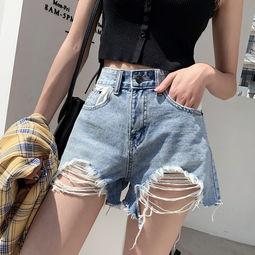 网红高腰宽松短裤图片,高腰宽松短裤打造夏日轻盈风采